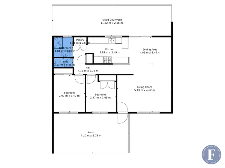 Floorplan of Homely unit listing, 2/105 Sutton Street, Cootamundra NSW 2590