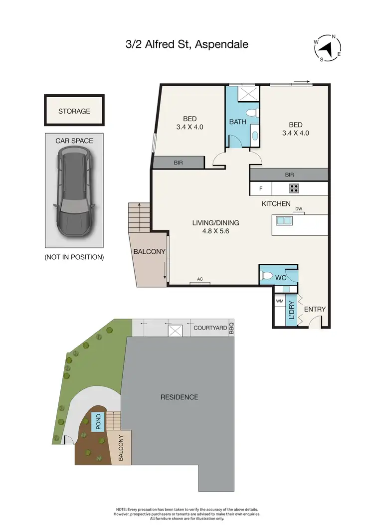 Floorplan of Homely apartment listing, 3/2 Alfred Street, Aspendale VIC 3195