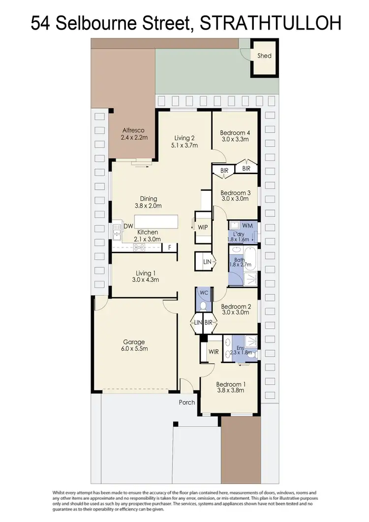 Floorplan of Homely house listing, 54 Selbourne Street, Strathtulloh VIC 3338