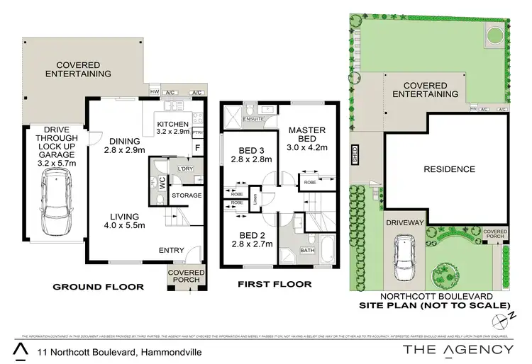 Floorplan of Homely semi-detached listing, 11 Northcott Boulevard, Hammondville NSW 2170