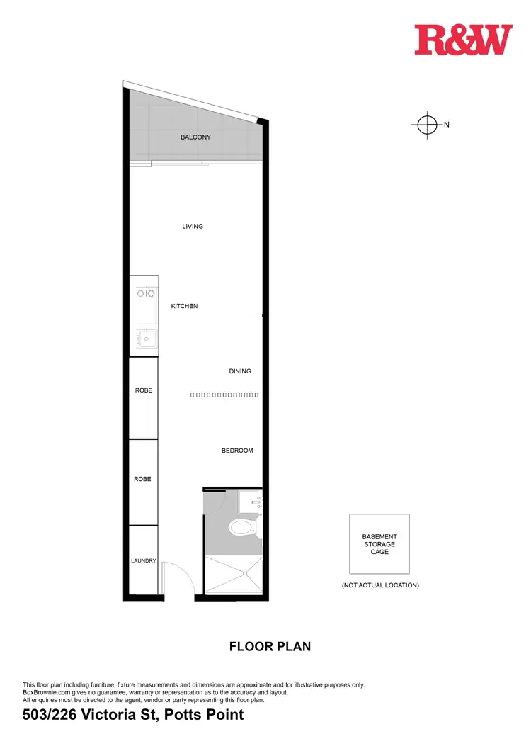 Floorplan of Homely unit listing, 503/226 Victoria Street, Potts Point NSW 2011