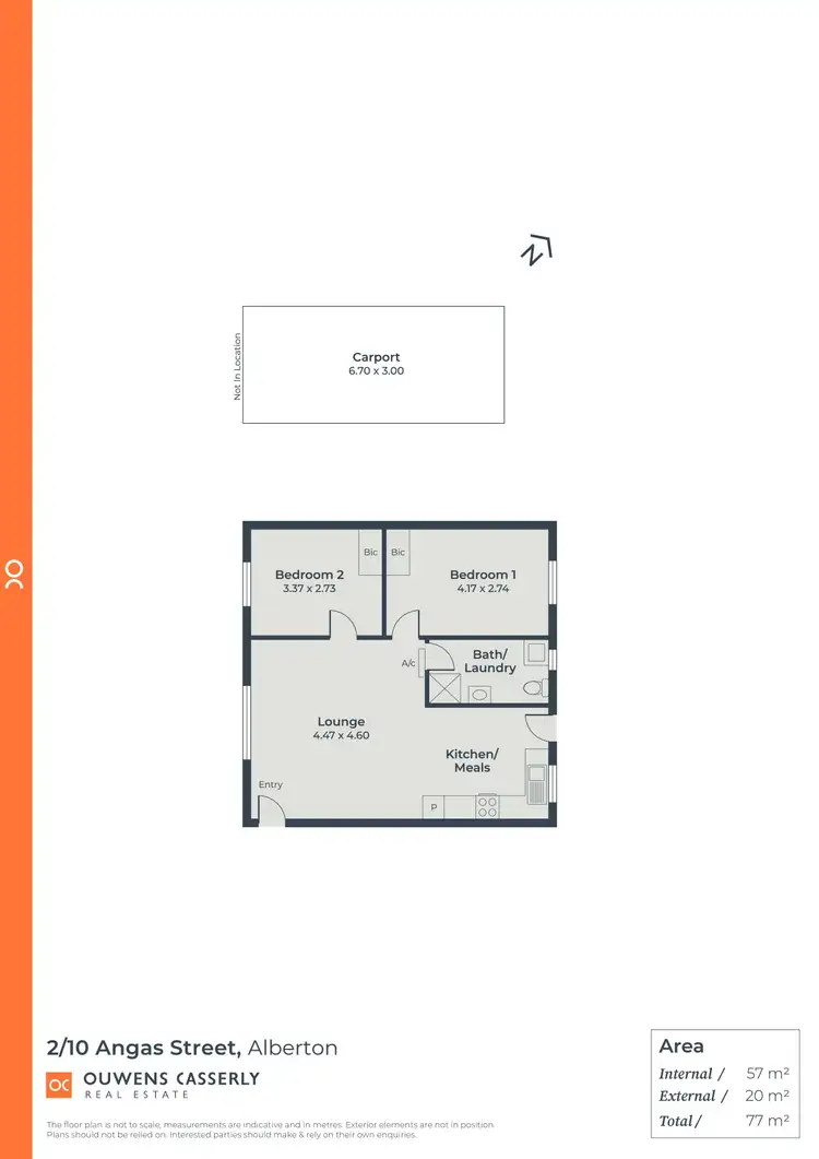 Floorplan of Homely unit listing, 2/10 Angas Street, Alberton SA 5014