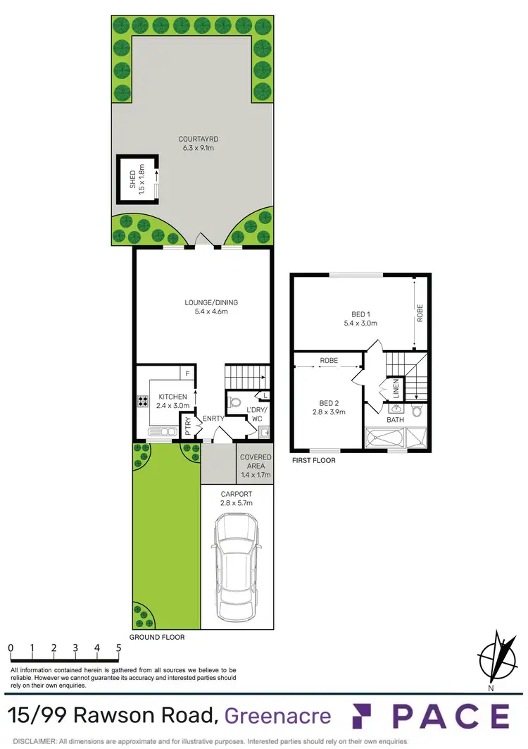 Floorplan of Homely townhouse listing, 15/99 Rawson Road, Greenacre NSW 2190