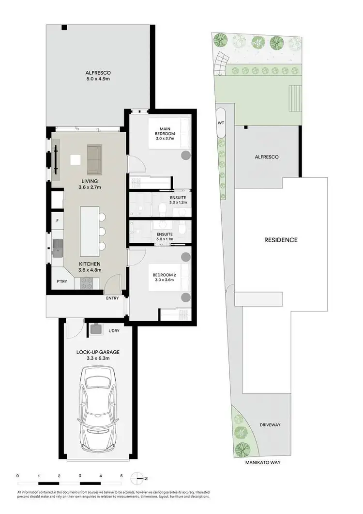 Floorplan of Homely semi-detached listing, 6b Manikato Way, Port Macquarie NSW 2444