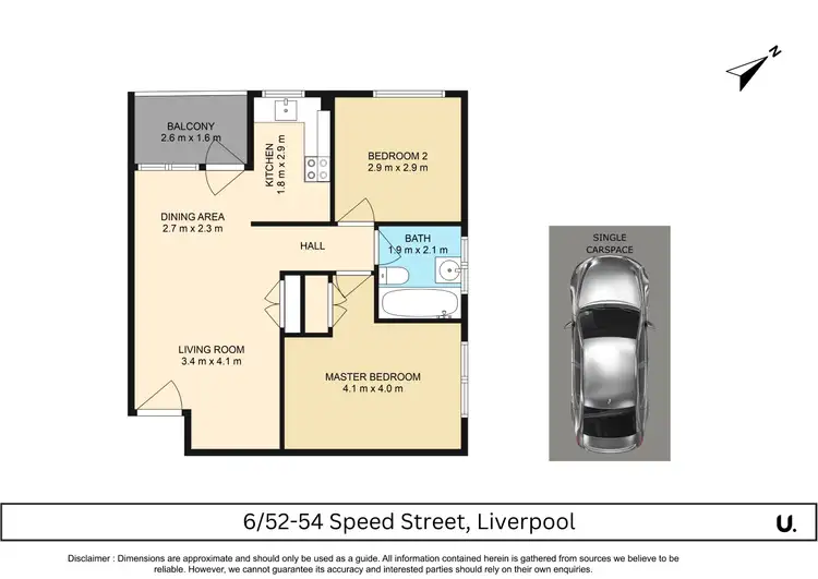 Floorplan of Homely apartment listing, 6/52-54 Speed Street, Liverpool NSW 2170