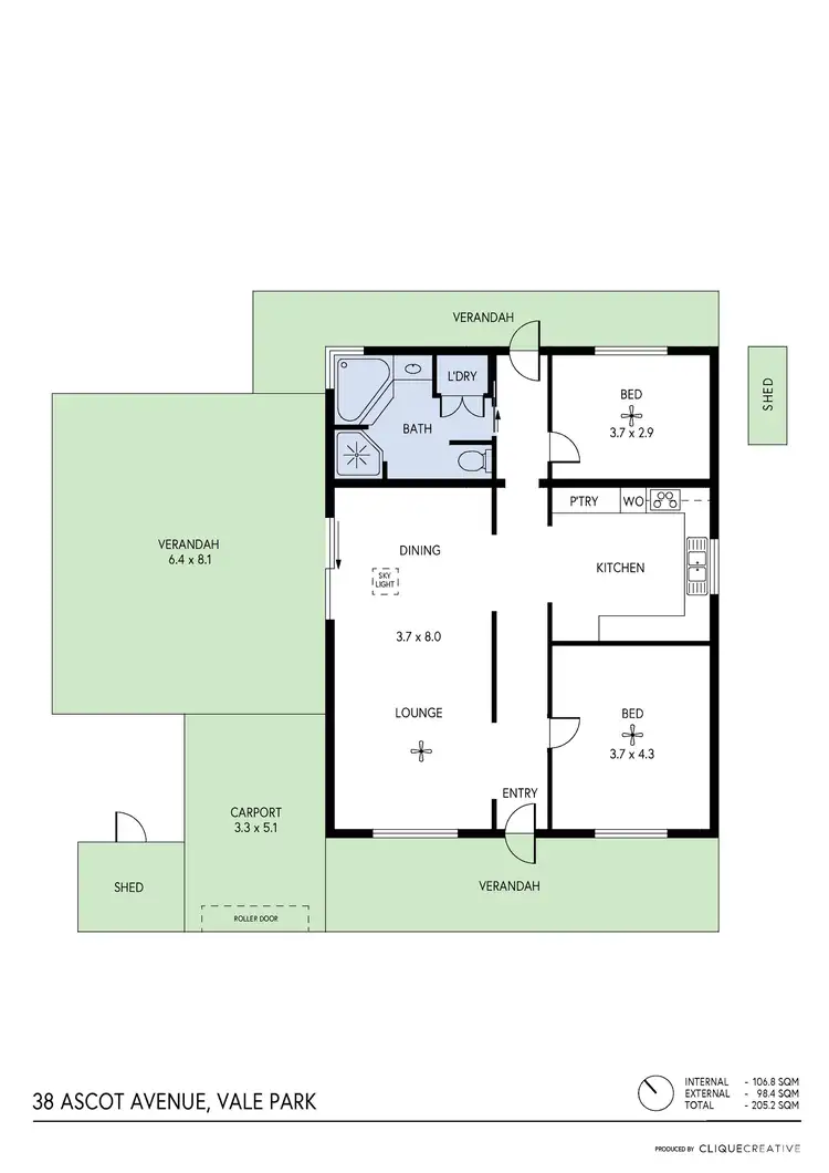 Floorplan of Homely house listing, 38 Ascot Avenue, Vale Park SA 5081