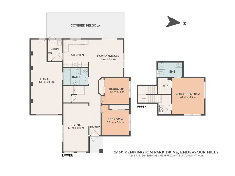 Floorplan of Homely townhouse listing, 2/130 Kennington Park Drive, Endeavour Hills VIC 3802