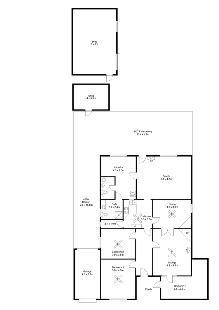 Floorplan of Homely house listing, 10 Coolibah Avenue, Kensington Gardens SA 5068
