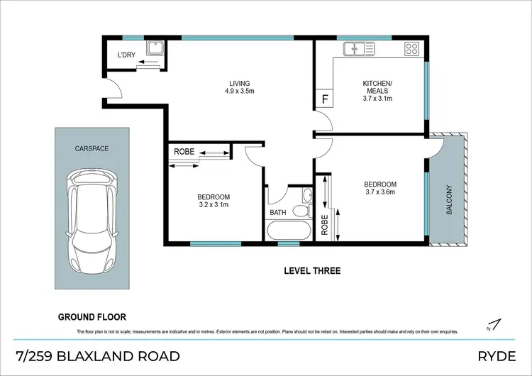 Floorplan of Homely apartment listing, 7/259 Blaxland Road, Ryde NSW 2112