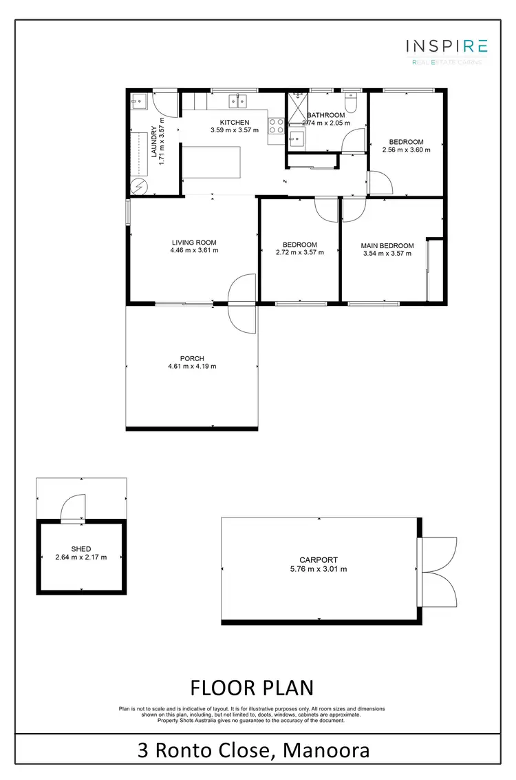 Floorplan of Homely house listing, 3 Ronto Close, Manoora QLD 4870