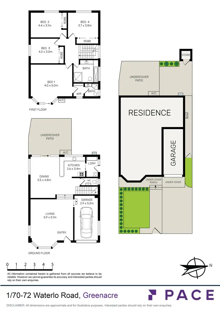 Floorplan of Homely townhouse listing, 1/70-72 Waterloo Road, Greenacre NSW 2190