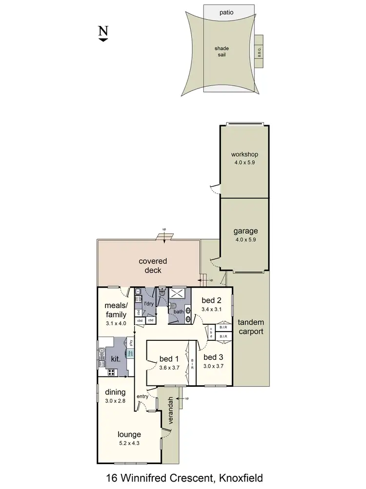 Floorplan of Homely house listing, 16 Winnifred Crescent, Knoxfield VIC 3180