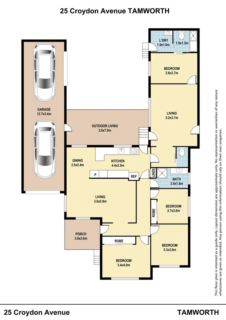 Floorplan of Homely house listing, 25 Croydon Avenue, Tamworth NSW 2340