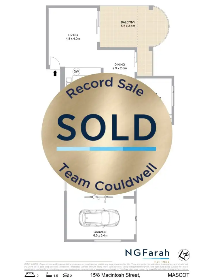 Floorplan of Homely apartment listing, 15/8 Macintosh Street, Mascot NSW 2020
