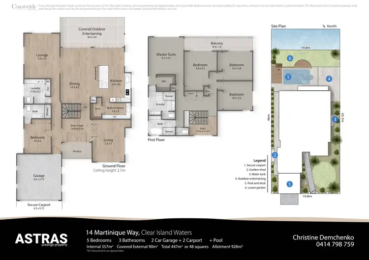 Floorplan of Homely house listing, 14 Martinique Way, Clear Island Waters QLD 4226