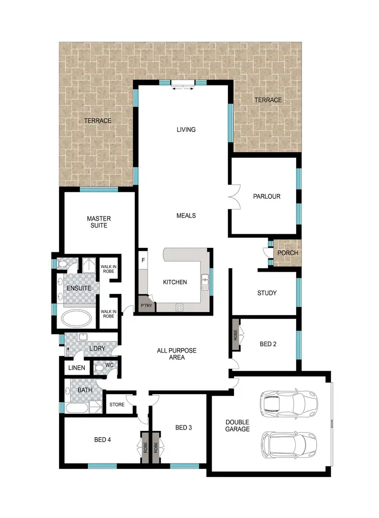Floorplan of Homely house listing, 42 Yalinda Drive, Gelorup WA 6230
