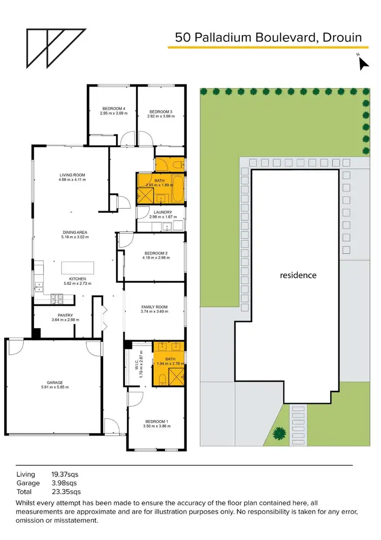 Floorplan of Homely house listing, 50 Palladium Boulevard, Drouin VIC 3818