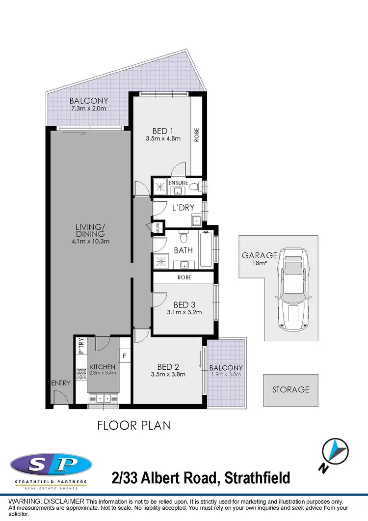 Floorplan of Homely apartment listing, 2/33-39 Albert Road, Strathfield NSW 2135