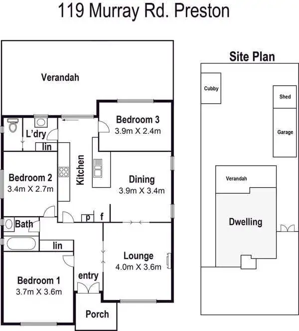 Floorplan of Homely house listing, 119 Murray Road, Preston VIC 3072
