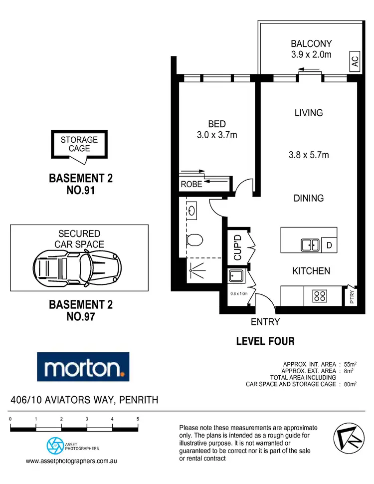 Floorplan of Homely apartment listing, 406/10 Aviators Way, Penrith NSW 2750