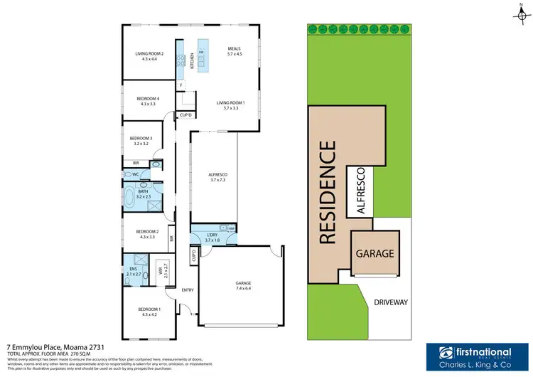 Floorplan of Homely house listing, 7 Emmylou Place, Moama NSW 2731