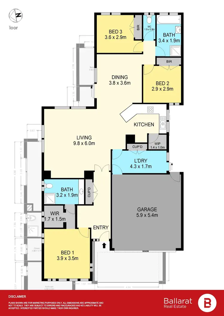Floorplan of Homely house listing, 15 Cecile Court, Ballarat East VIC 3350