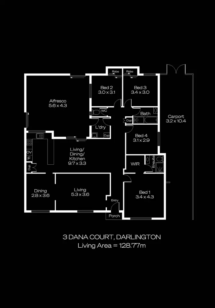 Floorplan of Homely house listing, 3 Dana Court, Darlington SA 5047