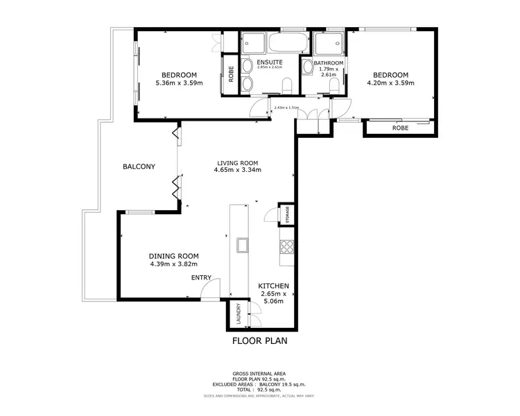 Floorplan of Homely unit listing, 2/110 Harbour Drive, Trinity Park QLD 4879