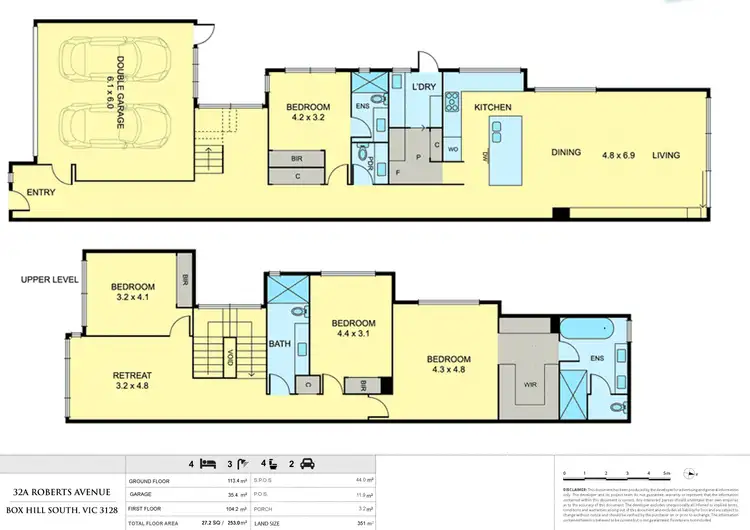 Floorplan of Homely townhouse listing, 32A Roberts Avenue, Box Hill South VIC 3128