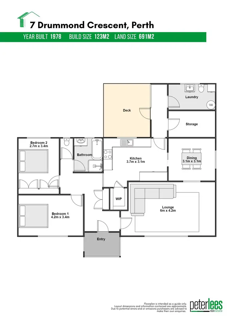 Floorplan of Homely house listing, 7 Drummond Crescent, Perth TAS 7300