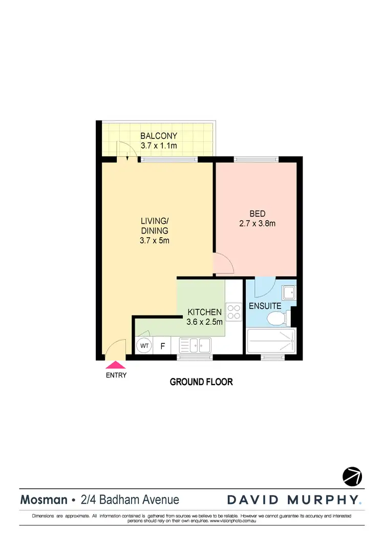 Floorplan of Homely apartment listing, 2/4 Badham Avenue, Mosman NSW 2088