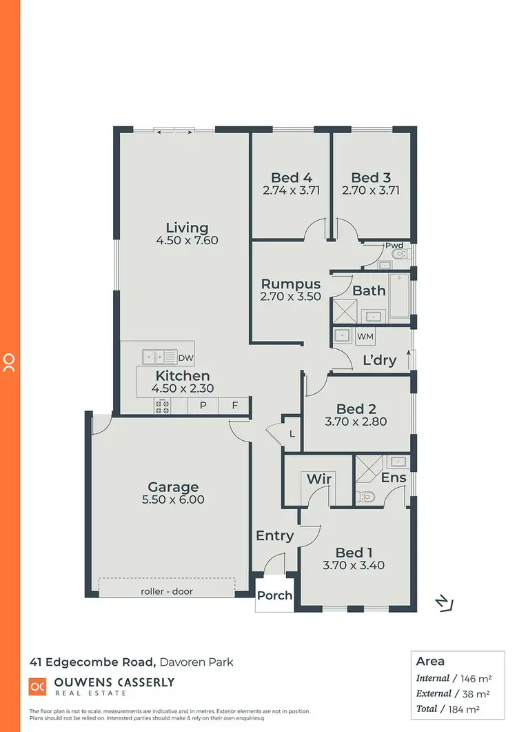 Floorplan of Homely house listing, 41 Edgecombe Road, Davoren Park SA 5113