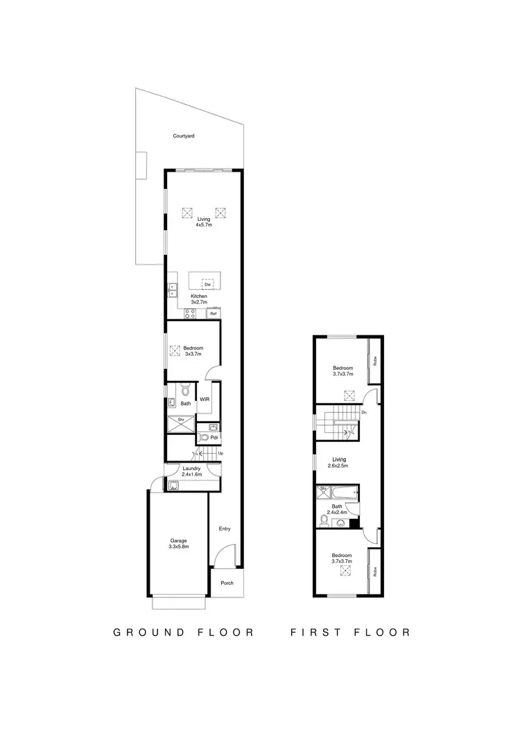 Floorplan of Homely townhouse listing, 1E Alderman Avenue, Seacombe Gardens SA 5047