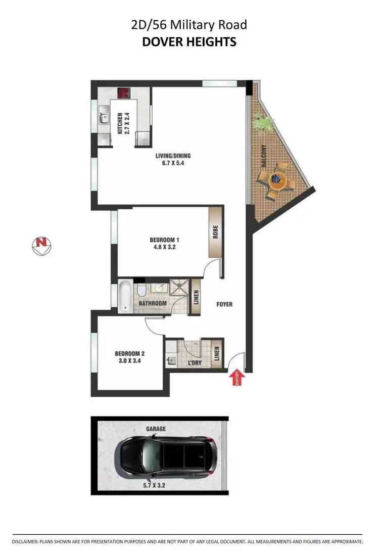 Floorplan of Homely apartment listing, 2d/56 Military Road, Dover Heights NSW 2030