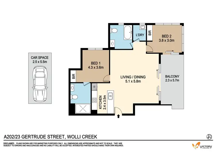 Floorplan of Homely apartment listing, A202/23 Gertrude Street, Wolli Creek NSW 2205