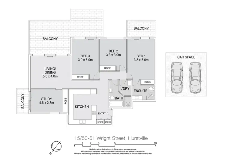 Floorplan of Homely unit listing, 15/53-61 Wright Street, Hurstville NSW 2220