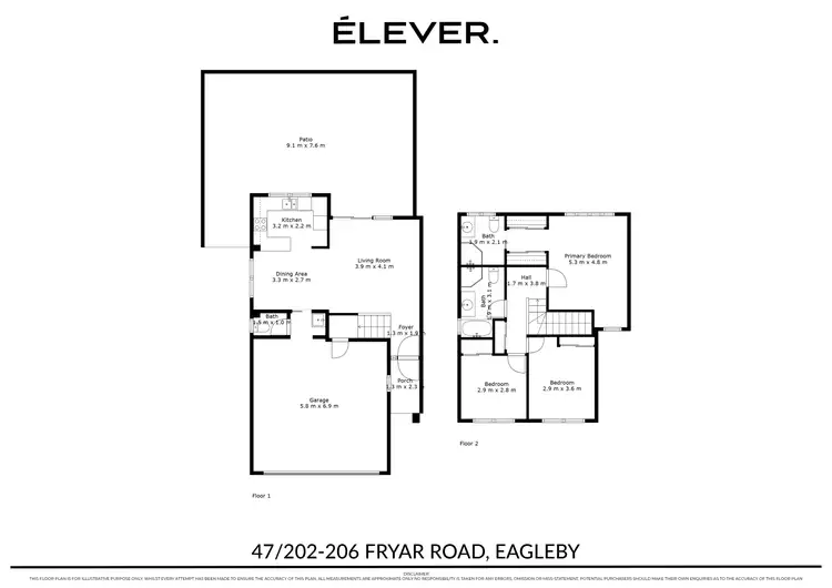 Floorplan of Homely townhouse listing, 47/202-206 Fryar Road, Eagleby QLD 4207