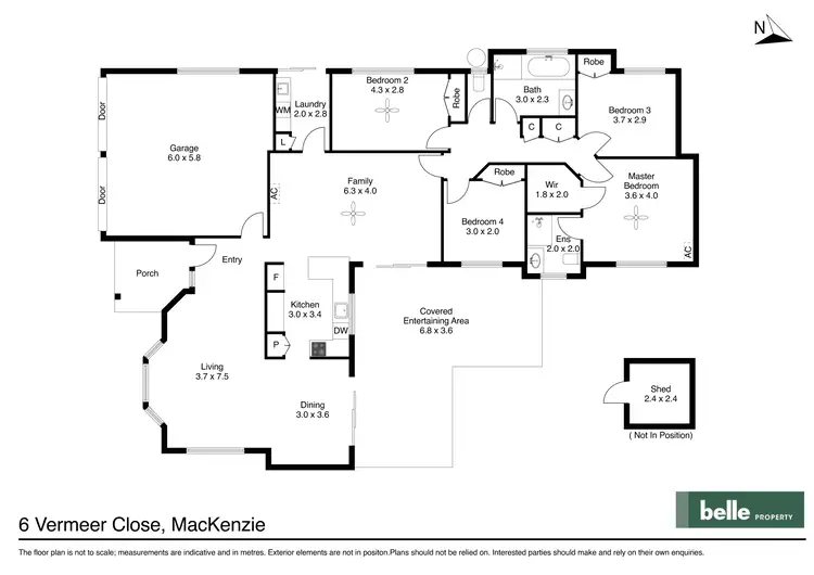 Floorplan of Homely house listing, 6 Vermeer Close, Mackenzie QLD 4156