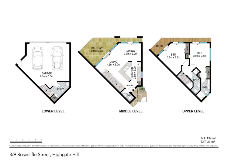 Floorplan of Homely unit listing, 3/9 Rosecliffe Street, Highgate Hill QLD 4101