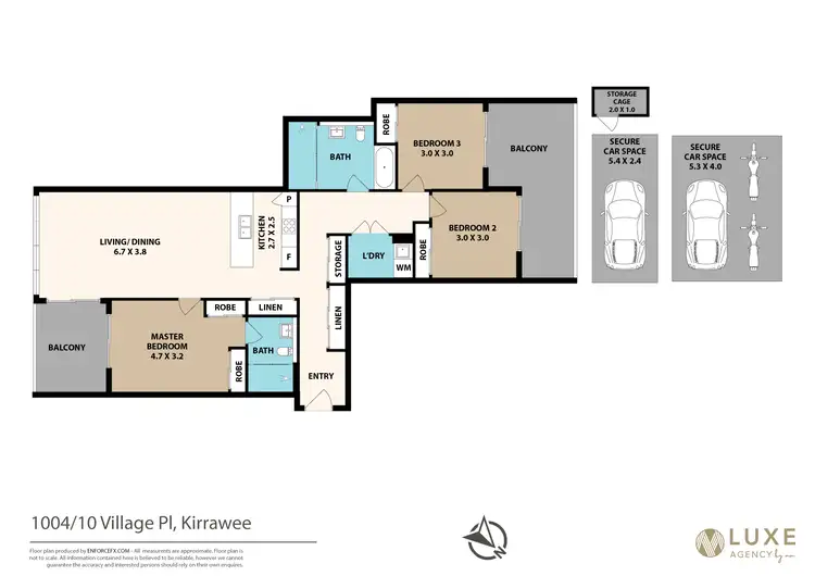 Floorplan of Homely apartment listing, Level 10/1004/10 Village Place, Kirrawee NSW 2232