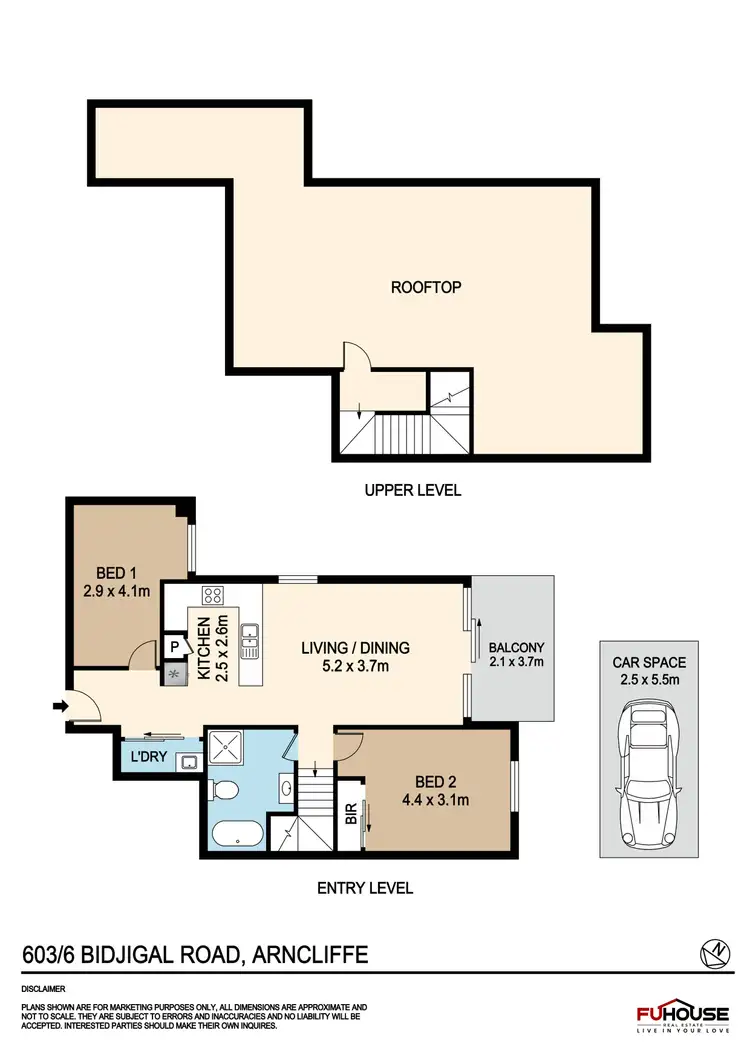 Floorplan of Homely apartment listing, 603/6 Bidjigal Road, Arncliffe NSW 2205