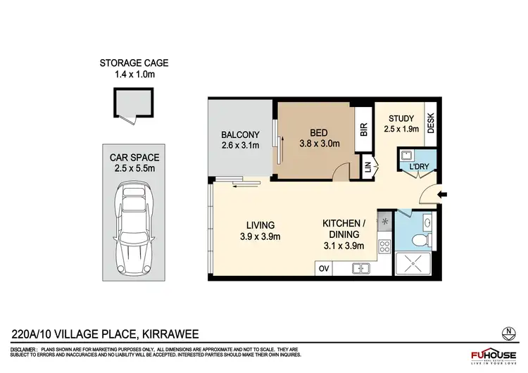 Floorplan of Homely apartment listing, 220A/10 Village Place, Kirrawee NSW 2232