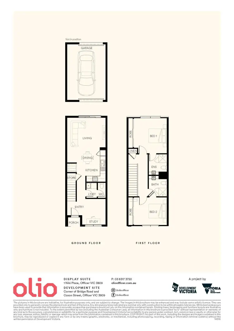 Floorplan of Homely townhouse listing, Lot 317 Bentonite Walk, Officer VIC 3809
