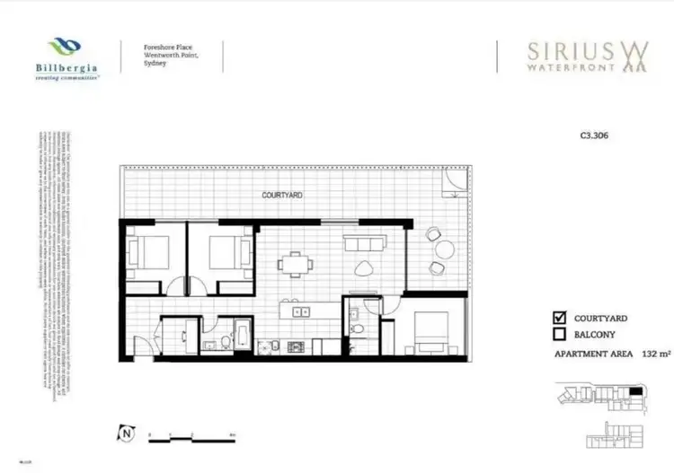 Floorplan of Homely apartment listing, C3.306/3 Foreshore Place, Wentworth Point NSW 2127