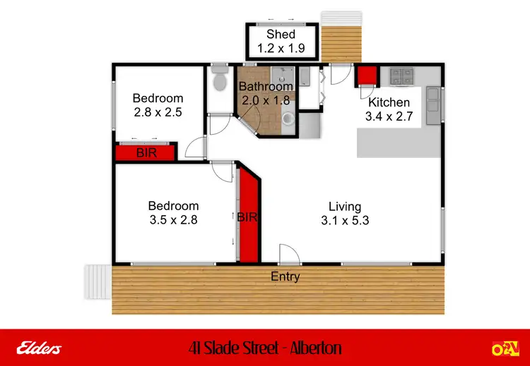 Floorplan of Homely house listing, 41 Slade Street, Alberton VIC 3971
