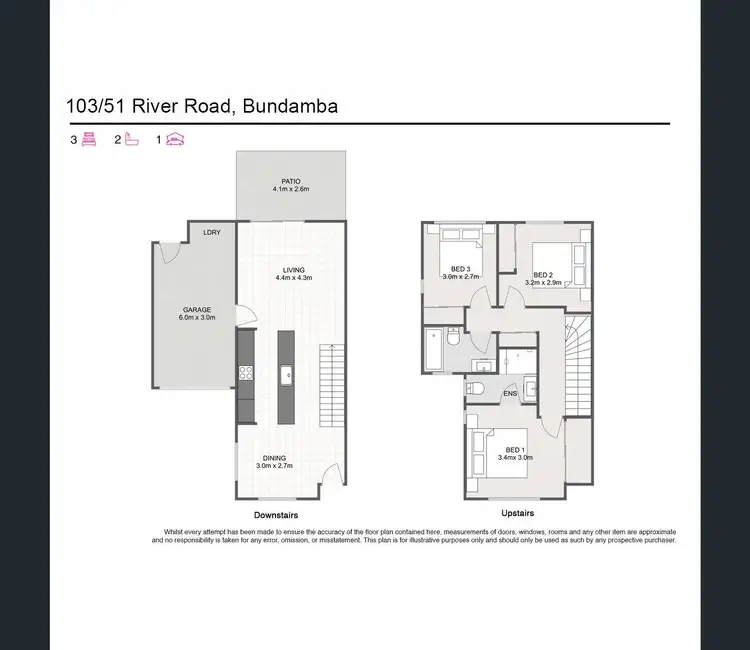 Floorplan of Homely townhouse listing, 103A/51 River Road, Bundamba QLD 4304