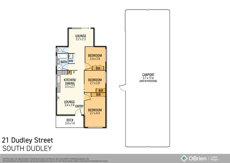 Floorplan of Homely house listing, 21 Dudley Street, South Dudley VIC 3995