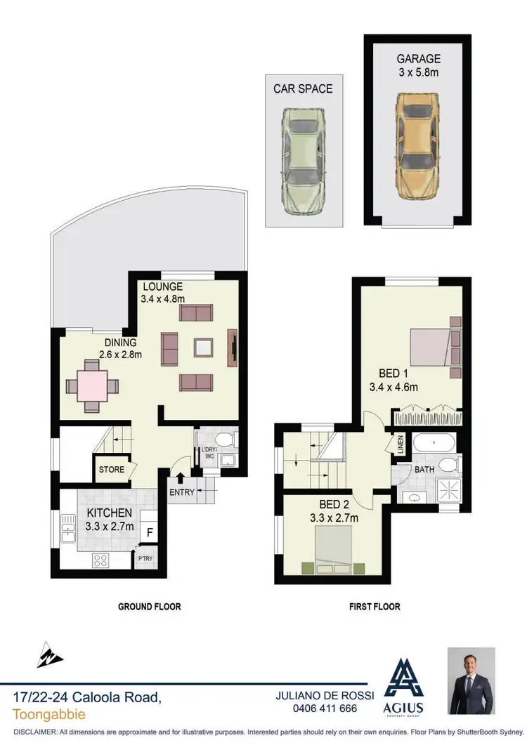 Floorplan of Homely townhouse listing, 17/22-24 Caloola Road, Constitution Hill NSW 2145