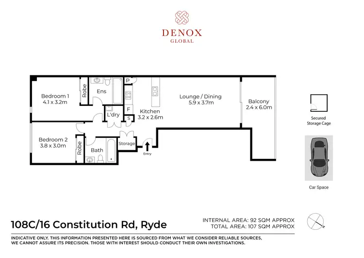 Floorplan of Homely apartment listing, 108C/16 Constitution Road, Ryde NSW 2112