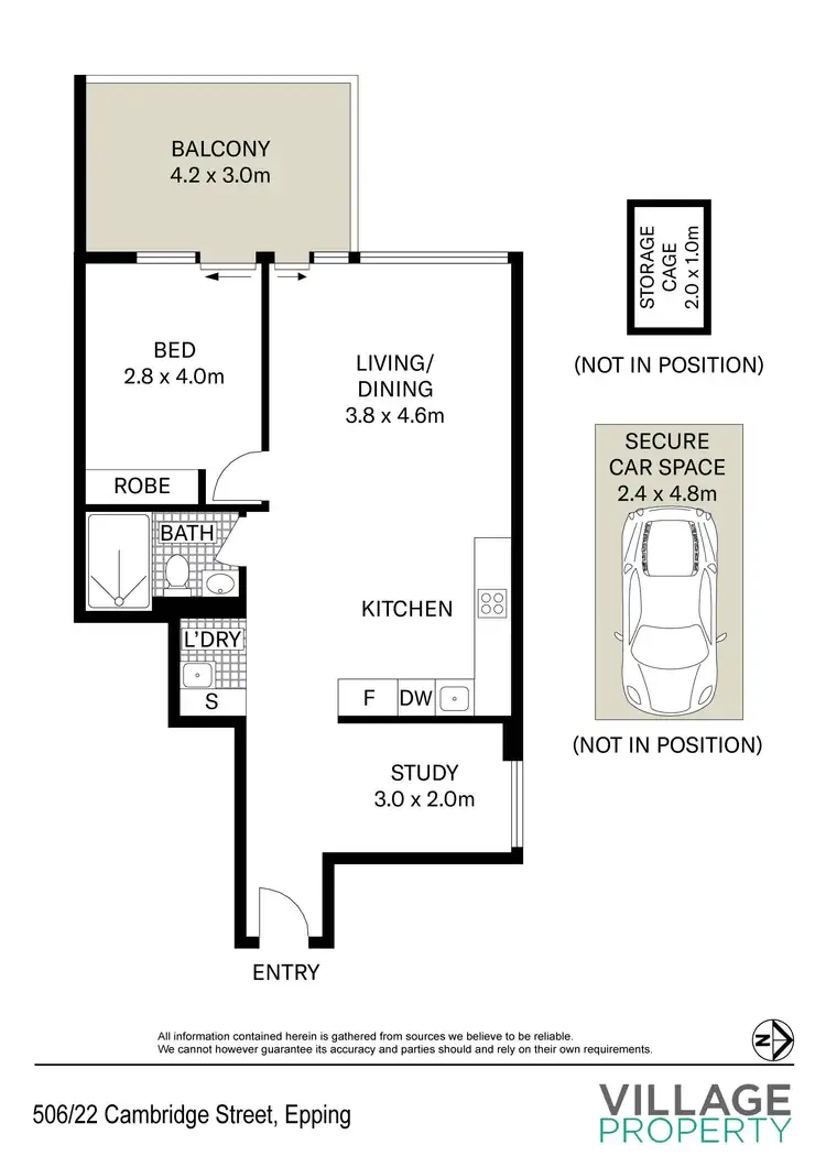 Floorplan of Homely apartment listing, 506/22 Cambridge Street, Epping NSW 2121